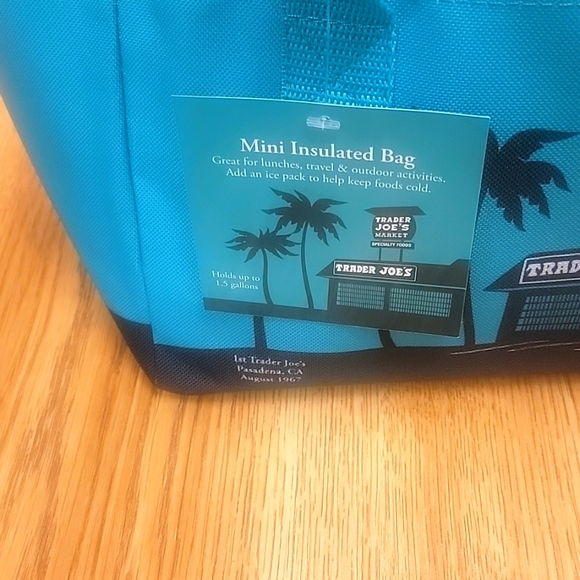 Set of 2 Trader Joe’s Pink and Teal Mini Insulated Bags - Newly Released - Picture 8 of 8